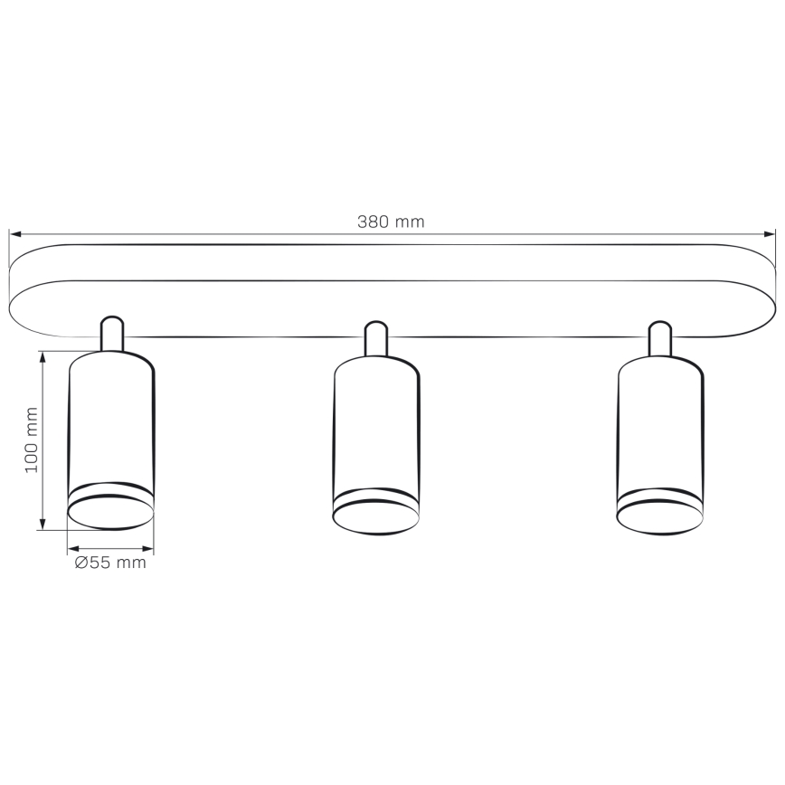LED RGBW stmievateľné kúpeľňové bodové svietidlo TURYN 3xGU10/4,8W/230V 3000K IP44 biela + diaľkové ovládanie