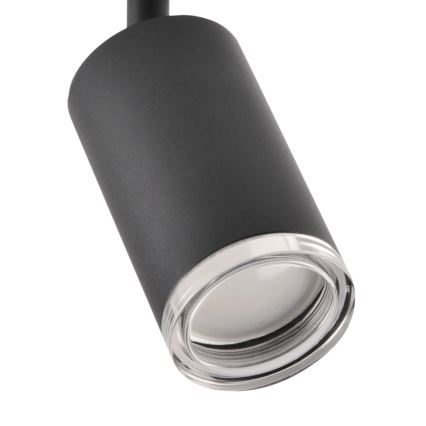 LED RGBW Stmievateľné kúpeľňové bodové svietidlo TURYN 3xGU10/4,8W/230V 3000K IP44 čierna + diaľkové ovládanie