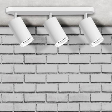 LED RGBW Stmievateľné kúpeľňové bodové svietidlo TURYN 3xGU10/6,5W/230V 2700-6500K Wi-Fi IP44 biela