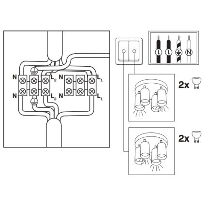 LED RGBW Stmievateľné kúpeľňové bodové svietidlo TURYN 4xGU10/4,8W/230V 3000K IP44 čierne + diaľkové ovládanie