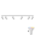 LED RGBW Stmievateľné kúpeľňové bodové svietidlo TURYN 6xGU10/6,5W/230V 2700-6500K Wi-Fi IP44 biela