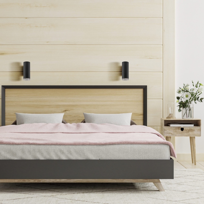 LED RGBW stmievateľné kúpeľňové nástenné svietidlo TURYN 1xGU10/6W/230V 3000K Wi-Fi IP44 čierne