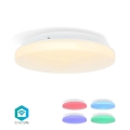 LED RGBW Stmievateľné kúpeľňové stropné svietidlo SmartLife LED/18W/230V 2700-6500K IP44 Wi-Fi Tuya