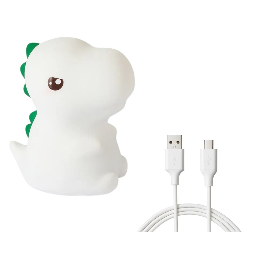 LED RGBW Stmievateľné nabíjateľné dotykové detské nočné svetlo DINO LED/1W/5V 1200 mAh