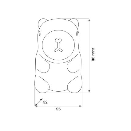 LED RGBW stmievateľné nabíjacie dotykové detské nočné svetlo KAPYBARA LED/0,45W/5V 800 mAh