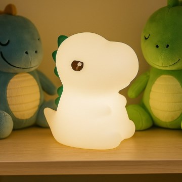 LED RGBW Stmievateľné nabíjateľné dotykové detské nočné svetlo DINO LED/1W/5V 1200 mAh