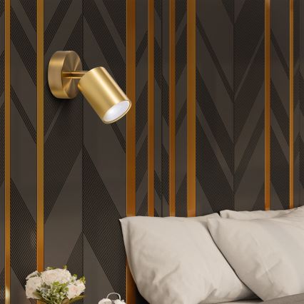 LED RGBW stmievateľné nástenné bodové svietidlo GOLDI 1xGU10/4,8W/230V 3000K zlaté + diaľkové ovládanie