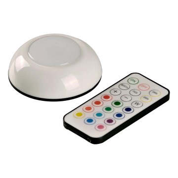 LED RGBW Stmievateľné osvetlenie nábytku LED/0,5W/4,5V 3xAAA biela + diaľkové ovládanie