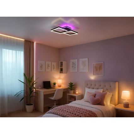 LED RGBW Stmievateľné stropné svietidlo LED/75W/230V 3000-6500K + diaľkové ovládanie