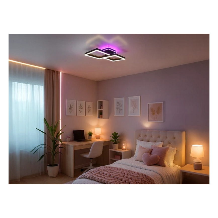 LED RGBW Stmievateľné stropné svietidlo LED/75W/230V 3000-6500K + diaľkové ovládanie