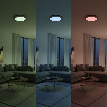 LED RGBW Stmievateľné stropné svietidlo MELO LED/36W/230V 3000-6000K pr. 39 cm biela + diaľkové ovládanie