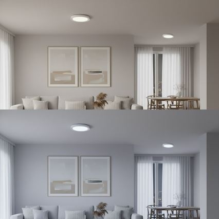 LED RGBW Stmievateľné stropné svietidlo MELO LED/36W/230V 3000-6000K pr. 39 cm biela + diaľkové ovládanie