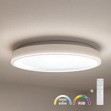 LED RGBW Stmievateľné stropné svietidlo MELO LED/36W/230V 3000-6000K pr. 39 cm biela + diaľkové ovládanie