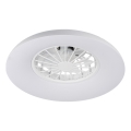 LED RGBW stmievateľné stropné svietidlo s ventilátorom PLAVE PAN LED/24W/230V 3000-6500K pr. 48,5 cm biela + diaľkové ovládanie