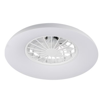 LED RGBW stmievateľné stropné svietidlo s ventilátorom PLAVE PAN LED/24W/230V 3000-6500K pr. 48,5 cm biela + diaľkové ovládanie