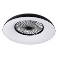 LED RGBW Stmievateľné stropné svietidlo s ventilátorom PLAVE PAN LED/48W/230V 3000-6500K pr. 60 cm čierna + diaľkové ovládanie