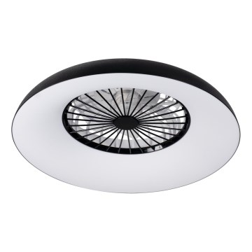 LED RGBW Stmievateľné stropné svietidlo s ventilátorom PLAVE PAN LED/48W/230V 3000-6500K pr. 60 cm čierna + diaľkové ovládanie
