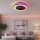 LED RGBW stmievateľné stropné svietidlo s ventilátorom VENTELUX LED/48W/230V 3000/4000/6500K priemer 48,5 cm čierne + diaľkové ovládanie