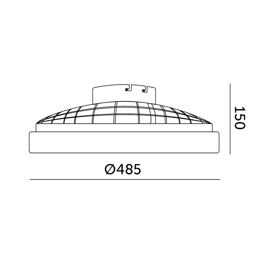 LED RGBW stmievateľné stropné svietidlo s ventilátorom VENTELUX LED/48W/230V 3000/4000/6500K priemer 48,5 cm čierne + diaľkové ovládanie