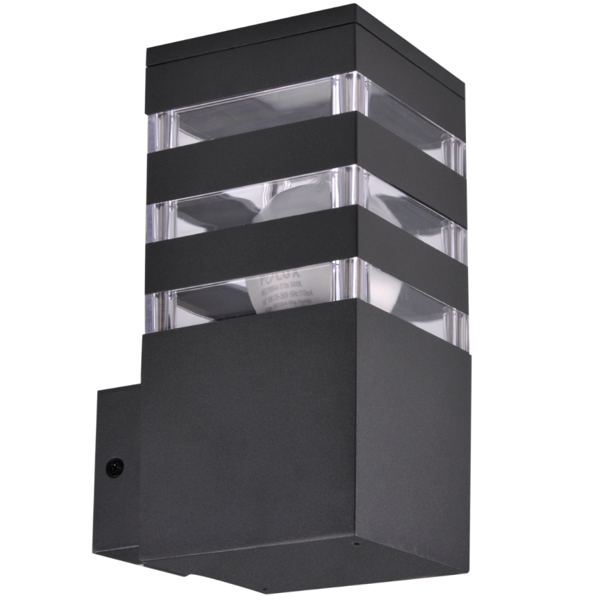 LED RGBW Stmievateľné vonkajšie nástenné svietidlo TEKSAS 1xE27/9W/230V 2700-6500K Wi-Fi IP44 antracit