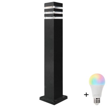 LED RGBW stmievateľné vonkajšie svietidlo TEKSAS 1xE27/9W/230V 2700-6500K Wi-Fi 74 cm IP44 antracit