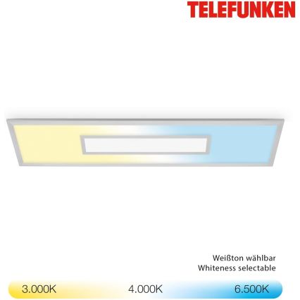 LED RGBW Stmievateľný panel LED/20W/230V 3000-6500K 25x100 cm strieborný + diaľkové ovládanie