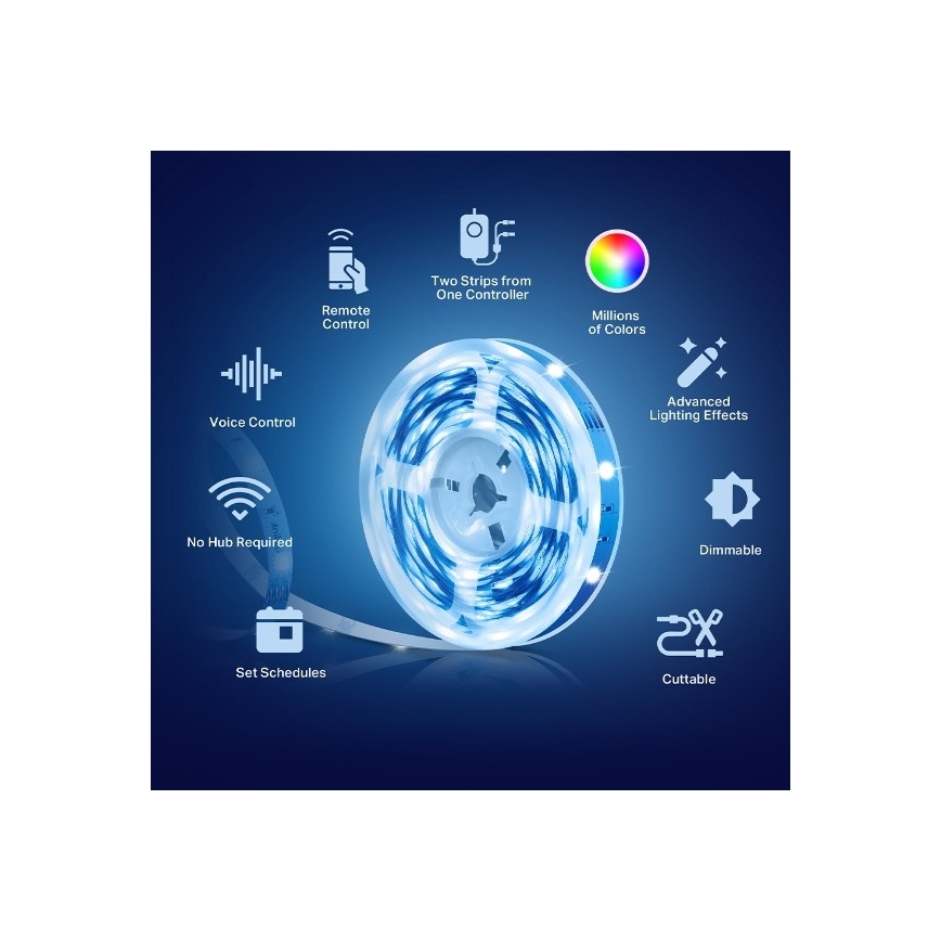 LED RGBW stmievateľný pásik 5 m LED/20,5W/230V Wi-Fi