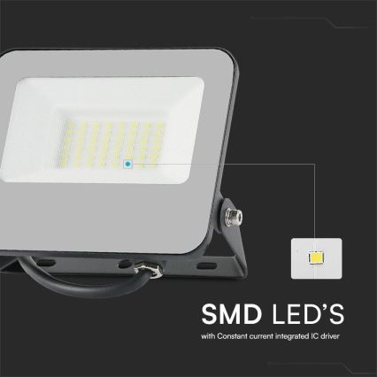 LED RGBW Stmievateľný reflektor LED/30W/230V IP65 šedá + diaľkové ovládanie
