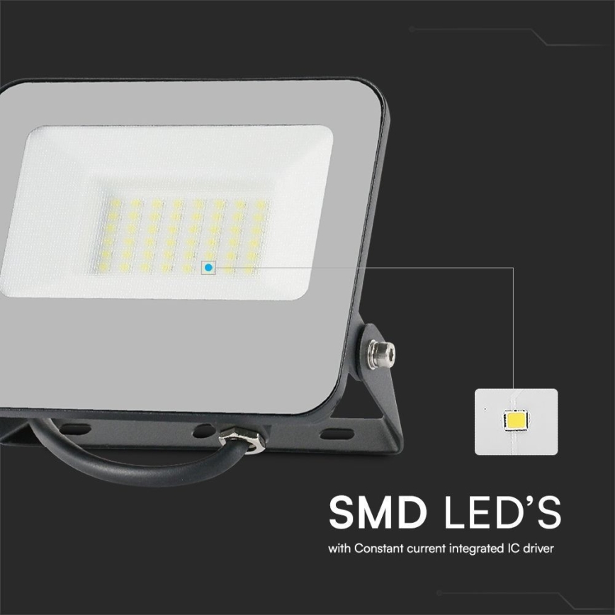 LED RGBW Stmievateľný reflektor LED/30W/230V IP65 šedá + diaľkové ovládanie