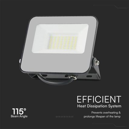 LED RGBW Stmievateľný reflektor LED/30W/230V IP65 šedá + diaľkové ovládanie