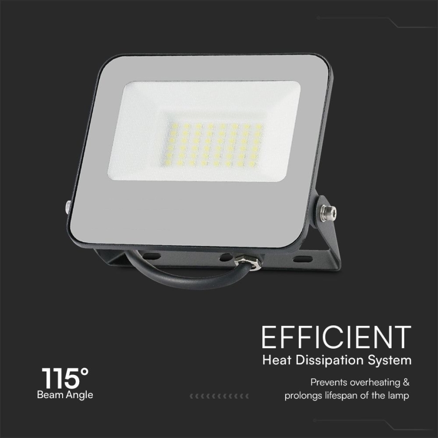 LED RGBW Stmievateľný reflektor LED/30W/230V IP65 šedá + diaľkové ovládanie