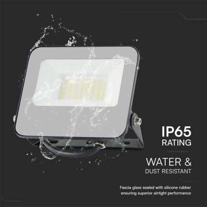LED RGBW Stmievateľný reflektor LED/30W/230V IP65 šedá + diaľkové ovládanie