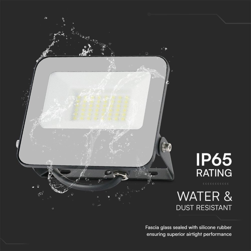 LED RGBW Stmievateľný reflektor LED/30W/230V IP65 šedá + diaľkové ovládanie