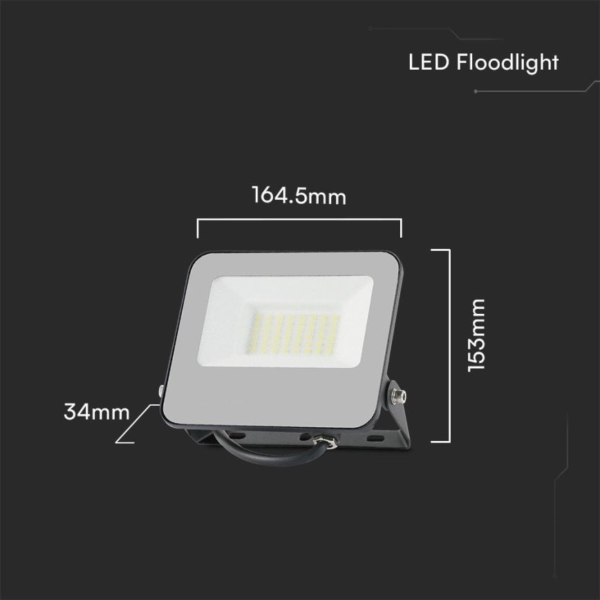 LED RGBW Stmievateľný reflektor LED/30W/230V IP65 šedá + diaľkové ovládanie