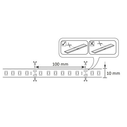 LED RGBW Stmievateľný vonkajší pásik 5m LED/24W/12V IP65
