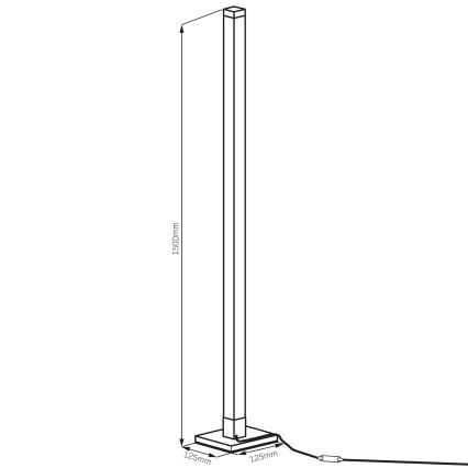 LED RGBW Stmievateľná stojacia lampa MAGICAL LED/7W/230V + diaľkové ovládanie