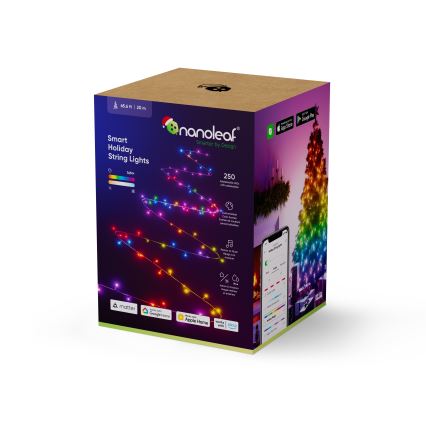 Nanoleaf  - LED RGBW Vonkajšia vianočná reťaz ESSENTIALS 250xLED 2x10m 2700-6500K Wi-Fi IP44