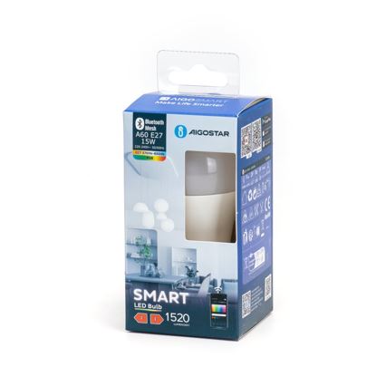 LED RGBW Stmievateľná žiarovka MESH Smart A60 E27/15W/230V 2700-6500K - Aigostar