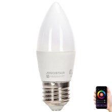 LED RGBW Žiarovka C37 E27/4,9W/230V 2700-6500K - Aigostar