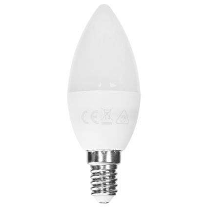 LED RGBW žiarovka C37 E14/4,8W/230V 3000K + diaľkové ovládanie - Aigostar