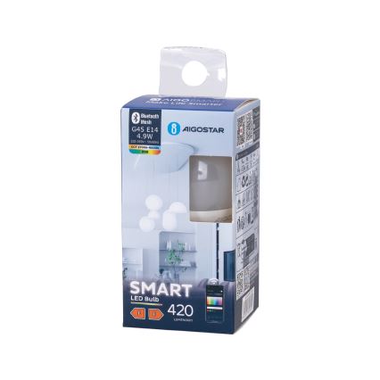 LED RGBW Stmievateľná žiarovka G45 E14/4,9W/230V 2700-6500K - Aigostar