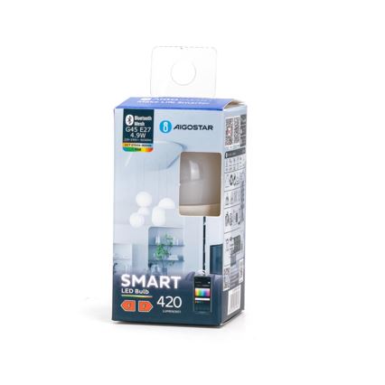 LED RGBW Stmievateľná žiarovka MESH Smart G45 E27/4,9W/230V 2700-6500K - Aigostar