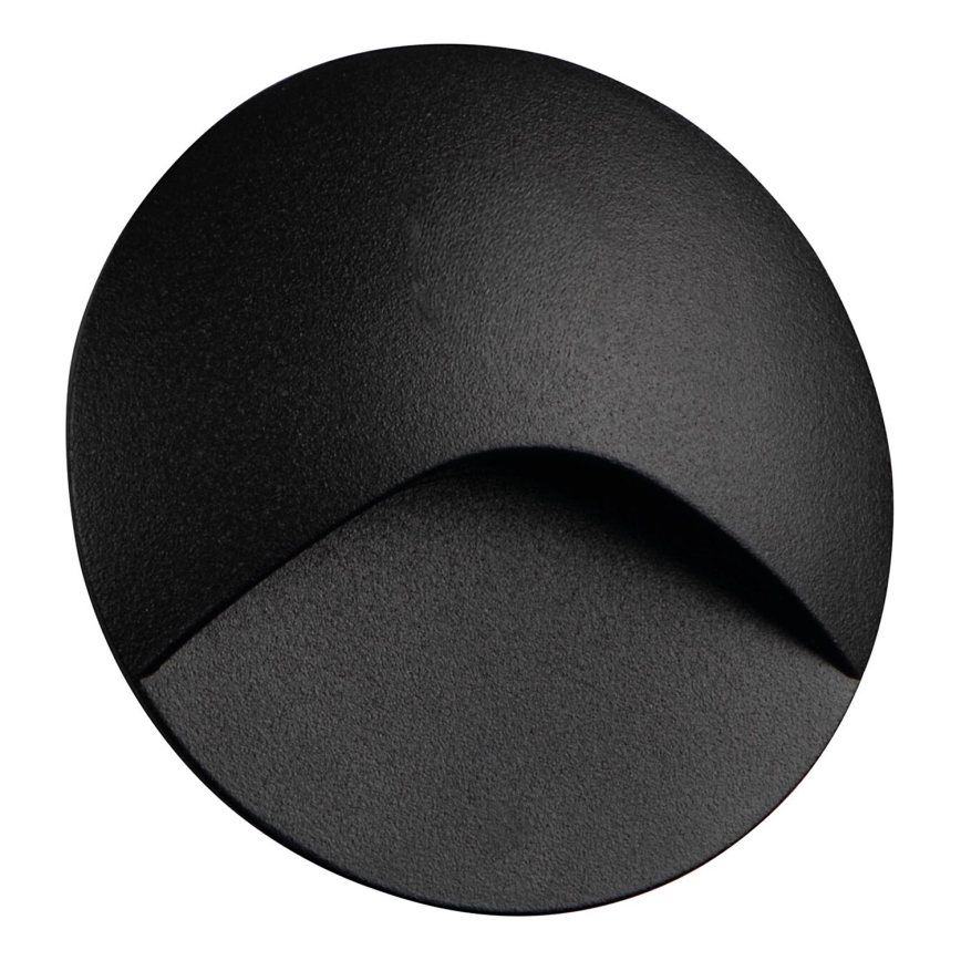 LED schodiskové svietidlo EXIN LED/2,5W/230V 3000K IP65 čierne okrúhle