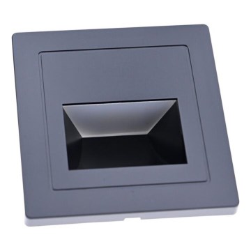 LED schodiskové svietidlo LED/3W/230V 6000K čierna