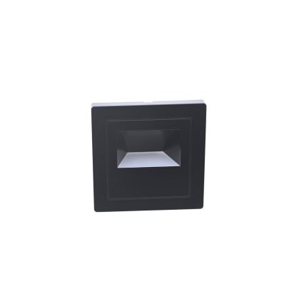 LED schodiskové svietidlo LED/3W/230V 6000K čierna
