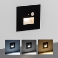 LED schodiskové svietidlo s pohybovým a súmrakovým senzorom LED/1,5W/230V 3000/4000/6500K čierne