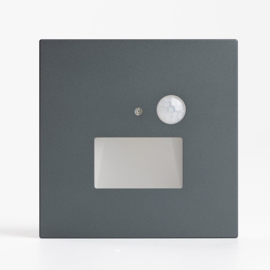 LED schodiskové svietidlo s pohybovým a súmrakovým senzorom LED/1,5W/230V 3000/4000/6000K antracit