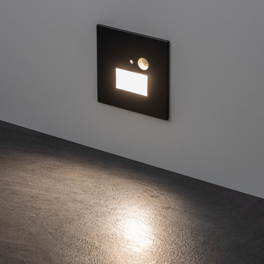 LED schodiskové svietidlo s pohybovým a súmrakovým senzorom LED/1,5W/230V 3000/4000/6000K antracit