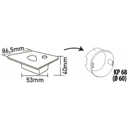LED schodiskové svietidlo s pohybovým a súmrakovým senzorom LED/1,5W/230V 3000/4000/6000K antracit