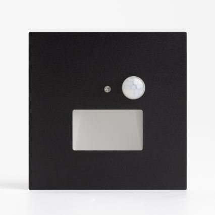 LED Schodiskové svietidlo s pohybovým a súmrakovým snímačom LED/1,5W/230V 3000/4000/6000K čierne